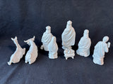 Fitz & Floyd Style White Porcelain 8-Piece Nativity Set