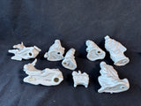 Fitz & Floyd Style White Porcelain 8-Piece Nativity Set