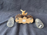Faux Antler Salt & Pepper Caddy Set- 3 PCs