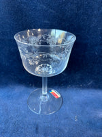 Set Of 4 Fostoria Crystal Poetry Sherbet Glasses
