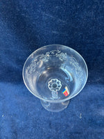 Set Of 4 Fostoria Crystal Poetry Sherbet Glasses