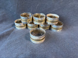 Set Of 8 Regal Quality Silver/Bronze Napkin Rings