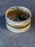 Set Of 8 Regal Quality Silver/Bronze Napkin Rings