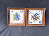 De Porceleyne Fles Wood Framed Delft Tiles (B)