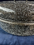 Black White Speckled Roaster Pan