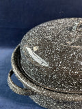 Black White Speckled Roaster Pan