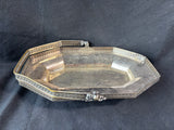 Sheffield Reproduction #1164 Silver Plate Greek Key Swing Handle Basket