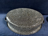 Black White Speckled Roaster Pan