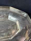 Sheffield Reproduction #1164 Silver Plate Greek Key Swing Handle Basket