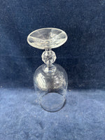 Set Of 4 Silver Toned Trim Etched Goblets (2 Sets Available, Priced Individually)