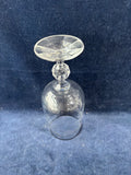 Set Of 4 Silver Toned Trim Etched Goblets (2 Sets Available, Priced Individually)