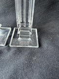 Pair Of Galway Clear Candlestick Holders