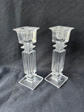 Pair Of Galway Clear Candlestick Holders