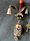 Pair of Asian Inspired Dragon Bell Hanging Ornaments