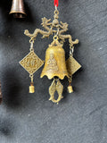 Pair of Asian Inspired Dragon Bell Hanging Ornaments