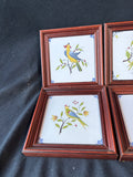Set Of 4 Delftware Dutch Westraven Style Framed Ceramic Tiles