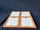 Set Of 4 Delftware Dutch Westraven Style Framed Ceramic Tiles