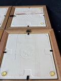 Set Of 4 Delftware Dutch Westraven Style Framed Ceramic Tiles
