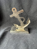 Set Of 4 Silver Toned Anchor Stocking Holders