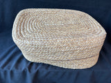 Woven Straw Basket W/Handles