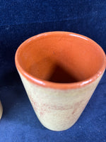 3 Piece French Refware Pottery Applied Grapes 3D Pitcher And Cups *Read Description*