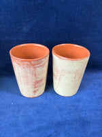 3 Piece French Refware Pottery Applied Grapes 3D Pitcher And Cups *Read Description*