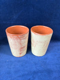 3 Piece French Refware Pottery Applied Grapes 3D Pitcher And Cups *Read Description*