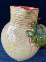 3 Piece French Refware Pottery Applied Grapes 3D Pitcher And Cups *Read Description*