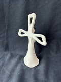 Ceramic Wedding Cake Topper Couple Floral Cross