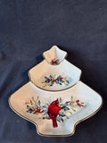 Lenox Winter Greetings Christmas Tree Divided Serving Dish
