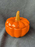 Set Of 4 World Market Ceramic Pumpkin Dishes W/ Lids
