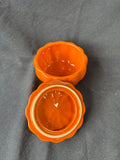 Set Of 4 World Market Ceramic Pumpkin Dishes W/ Lids