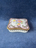 Dresden China Floral Trinket Box