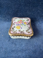 Dresden China Floral Trinket Box