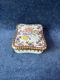 Dresden China Floral Trinket Box