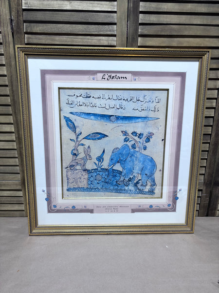 Print Based on Ancient Indian Fable; How the Rabbit Fooled the Elephant