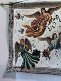 Angel Trio Christmas Jacquard Tapestry Wall Hanging