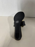Anne Klein Akirisa Black/Gold Wedge Sandal iFlex Jeweled Slide Women's 8 M (DD)