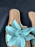 Sonoma Sandals Women's Size 8M Seafoam Mint Aqua Flower Accent (II)