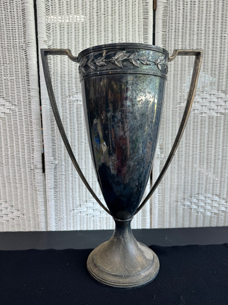 Antique Wallace Bros. Silver Company Large Plated Loving Cup Trophy
