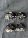 Set Of 4 Silver-Tone Napkin Rings