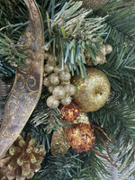 Glittery Faux Fruit & Fir Christmas Wreath