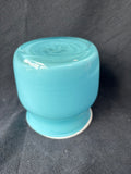 Hand-Blown Turquoise Opaline Art Glass Vase