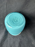 Hand-Blown Turquoise Opaline Art Glass Vase