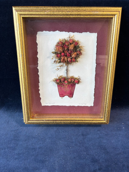 Rose Topiary Framed Shadow Box