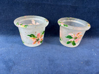 Pair Of Floral Votive Candle Holders