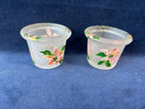 Pair Of Floral Votive Candle Holders