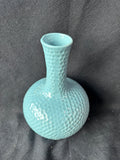 Aqua Blue Textured Ceramic Vase