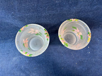 Pair Of Floral Votive Candle Holders