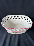 Red And White RCCL Ceramic Hand Painted Planter